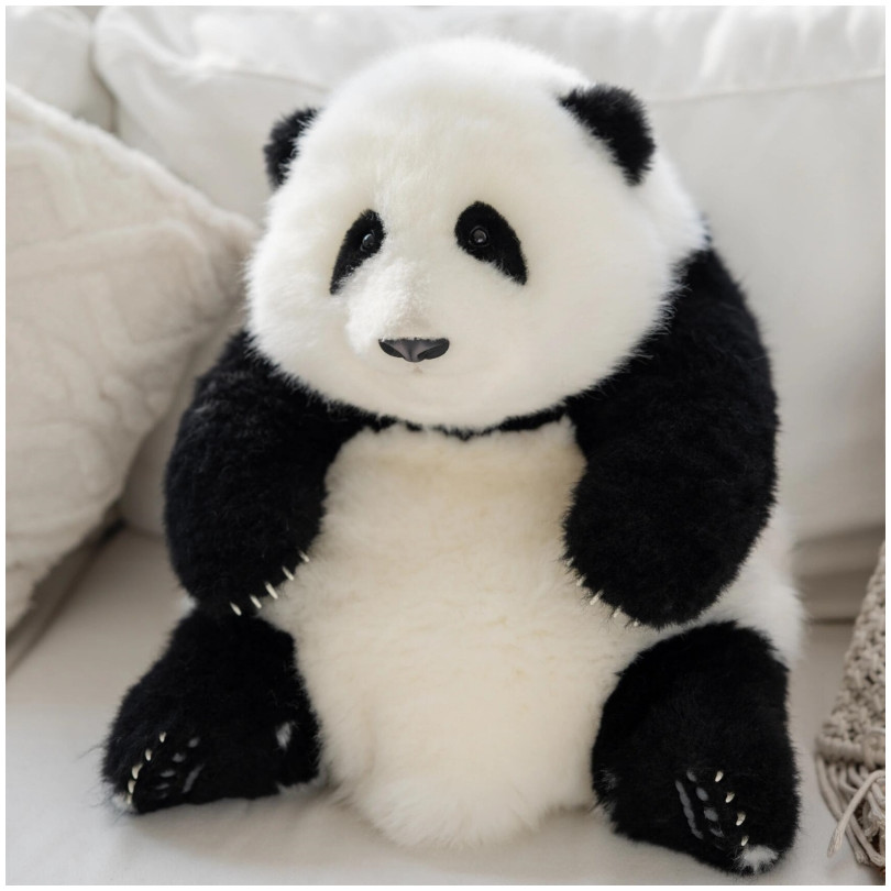 Hehua Panda Plush 6 Months: Lifelike Panda Plush with Silicone Filling