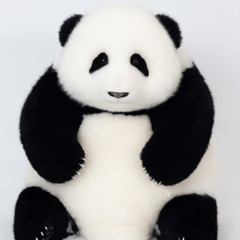 Hehua Panda Plush 6 Months: Lifelike Panda Plush with Silicone Filling