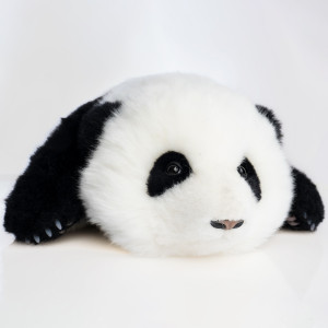 Huahua Panda Stuffed Animal 3 Months 100% Handmade Realistic Panda