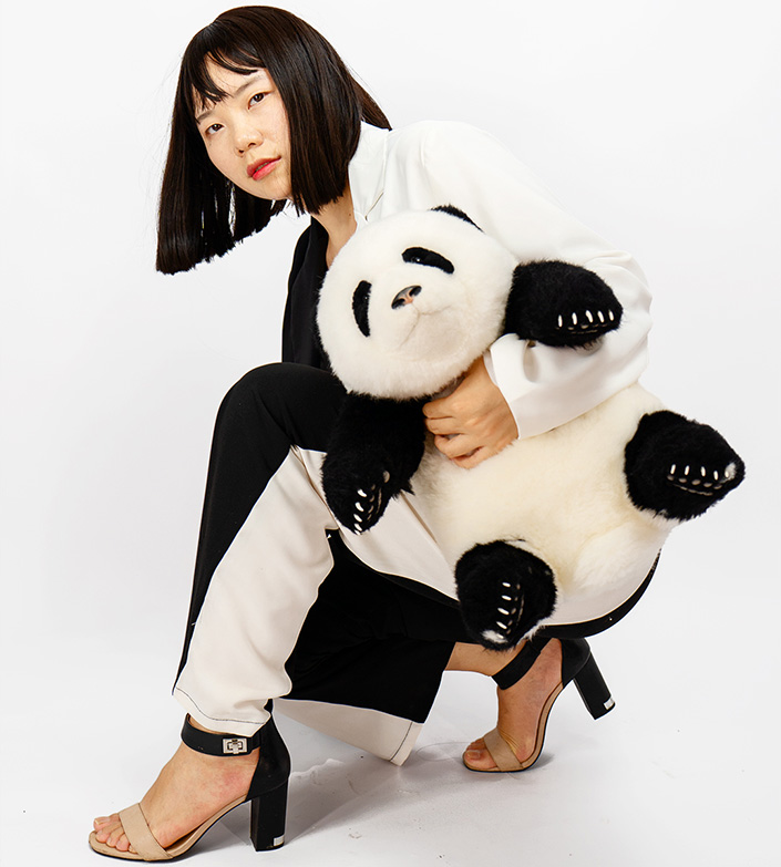 パンダファクトリーぬいぐるみ Huahua Panda Plush 5 Months Old Handmade Realistic Panda Plush